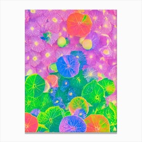 Kiwano Risograph Retro Poster Fruit Canvas Print