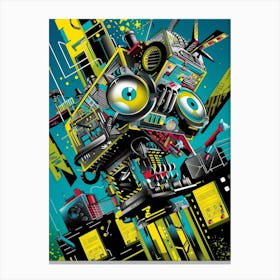 Robots In The City Canvas Print