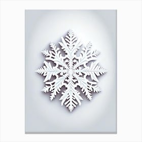 Cold, Snowflakes, Marker Art 3 Canvas Print