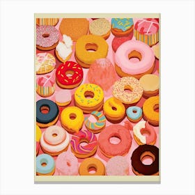 Donuts Vintage Illustration 5 Canvas Print