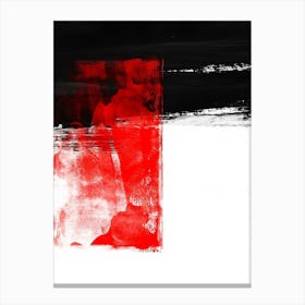 Abstract Red And Black Painting Canvas Print