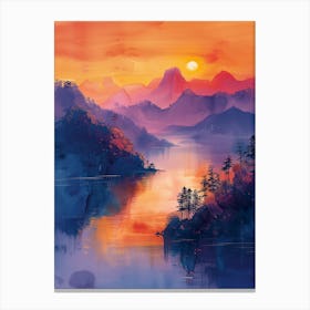 Sunset In The Mountains 8 Canvas Print