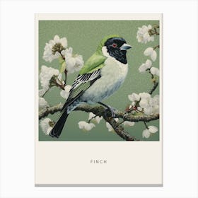 Ohara Koson Inspired Bird Painting Finch 3 Poster Canvas Print