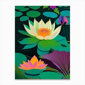 Lotus Flower In Garden Fauvism Matisse 2 Canvas Print
