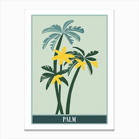 Palm Tree Flat Illustration 4 Poster Canvas Print