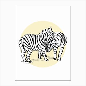 Zebra Couple Canvas Print