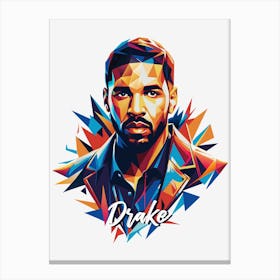 Drake 02 Portrait Music Icon Style WPAP Pop Art Canvas Print