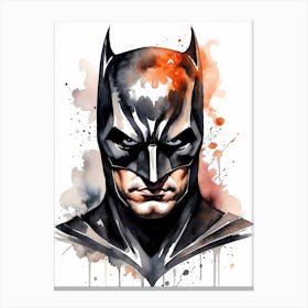 Batman Watercolor Painting (16) Canvas Print