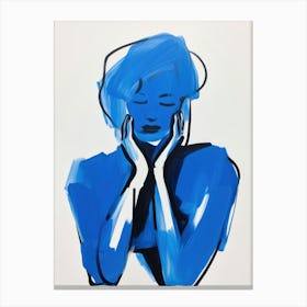 Blue Woman 3 Canvas Print