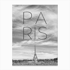 Paris Minimalist Eiffel Tower Canvas Print