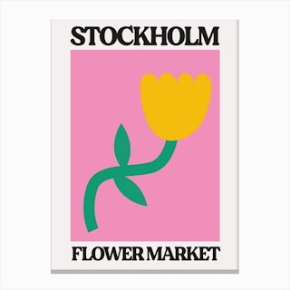 Stockholm Flower Market Canvas Print
