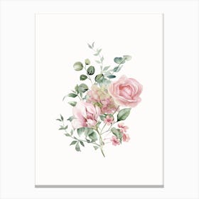 Watercolor Roses 1 Canvas Print