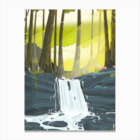 Waterfall In The Forest Canvas Print