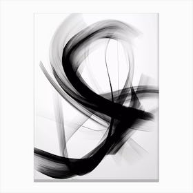 Abstract Painting black white Canvas Print