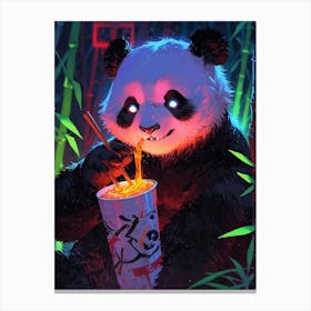 A Panda With A Mischievous Glint In Canvas Print