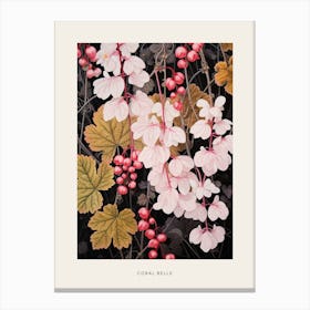 Flower Illustration Coral Bells 2 Poster Canvas Print