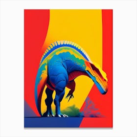 Panoplosaurus Primary Colours Dinosaur Canvas Print