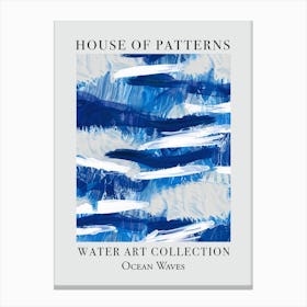 House Of Patterns Ocean Waves Water 4 Canvas Print