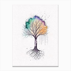 Tree Of Life Symbol Minimal Watercolour Canvas Print