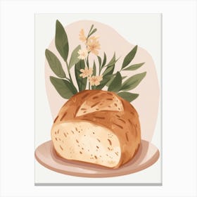 Bread And Flowers Canvas Print