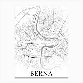 Berna, Svizzera,, City Map, Black And White Fade Design Toile