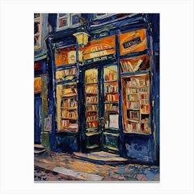 Brussels Book Nook Bookshop 1 Canvas Print