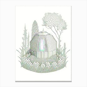 Beehive In A Garden 5 Vintage Canvas Print