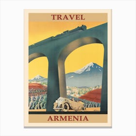 Armenia Travel Poster Canvas Print