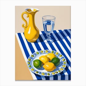 Lemons And Water Canvas Print