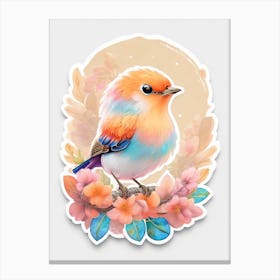 Bird Sticker Canvas Print