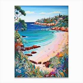 Little Cove Beach, Australia, Matisse And Rousseau Style 2 Canvas Print
