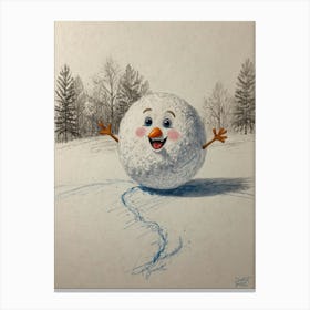 Snowman 1 Canvas Print