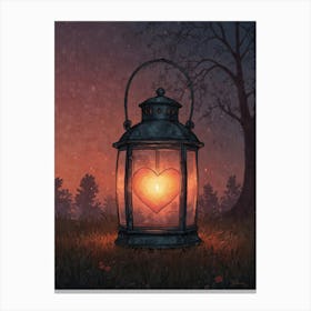 Heart Lantern 1 Canvas Print