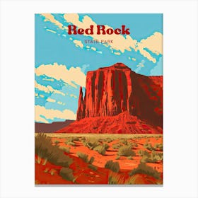 Red Rock State Park Arizona Desert Digital Travel Art Canvas Print