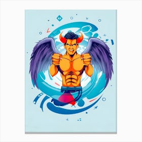 Demon With Wings Canvas Print