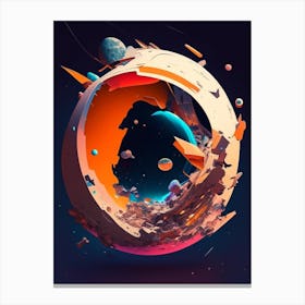 Space Debris Comic Space Space Canvas Print