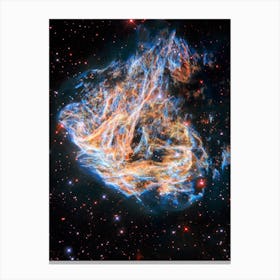 Hubble DEM L 190, Large Magellanic Cloud, Celestial Fireworks — space poster, science poster, space photo, space art, jwst picture Canvas Print