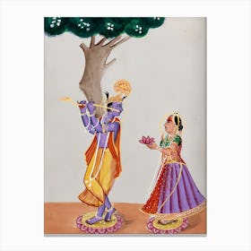 Radha And Krishna Canvas Print