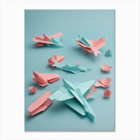 Origami Airplanes Canvas Print