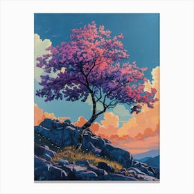 Sunset Tree Canvas Print