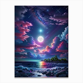 Moon In The Sky Print  Canvas Print