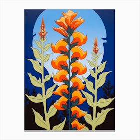 Flower Motif Painting Aconitum 2 Canvas Print