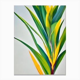 Bird Of Paradise Bold Graphic Plant Canvas Print