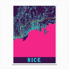 Nice Map Poster 1 Canvas Print