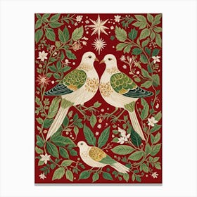 Festive Doves Canvas Print