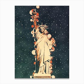 Liberty At Night Canvas Print