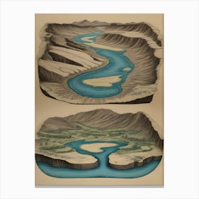 3d River Canvas Print