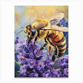 Andrena Bee Storybook Illustration 25 Canvas Print