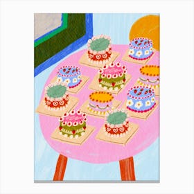 Cakes On A Table 2 Canvas Print