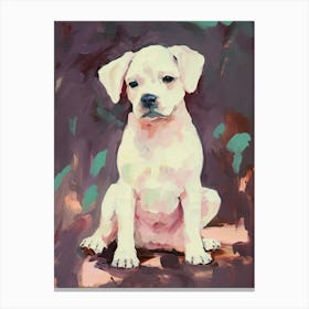 A French Bulldog Dog Painting, Impressionist 2 Canvas Print